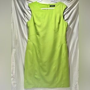 Lime Green Ellen Tracy Sleeveless Dress